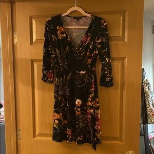 Elegant Floral Long Sleeve Dress
